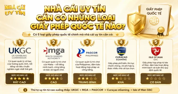 Nhà Cái Uy Tín Cần Có Những Loại Giấy Phép Quốc Tế Nào?